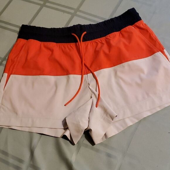 Athleta- Oahu Colorblock Athletic Shorts with Drawstring Waistband- Size10 - Picture 1 of 5